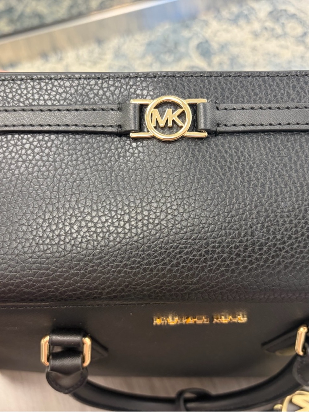 Michael Kors Black Saffiano Leather Satchel with Gold Hardware - Picture 5 of 5
